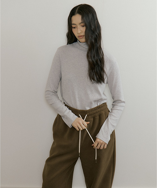 LINGSEOUL(リングソウル)の「fleece jogger pants-brown(スウェットパンツ・レディース・ブラウン・FREE)」の4枚目の写真