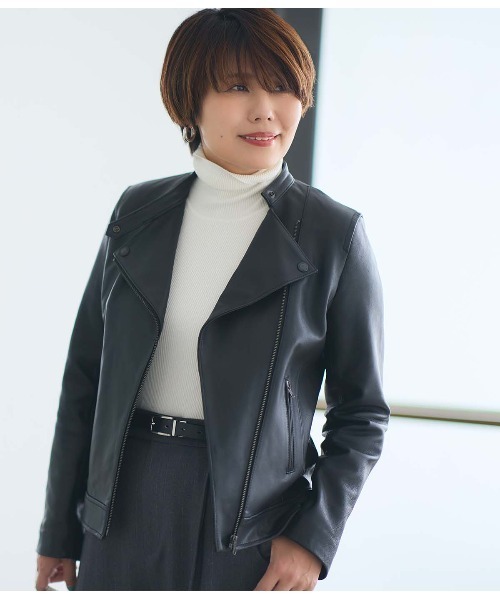 NEWYORKER(ニューヨーカー)の「【手洗い可能】レーヨンポリストレッチ リブタートルネックプルオーバー(ニット/セーター・レディース・ホワイト/ブラック/グリーン系その他3・M/L)」の10枚目の写真