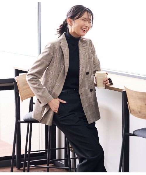 NEWYORKER(ニューヨーカー)の「【手洗い可能】レーヨンポリストレッチ リブタートルネックプルオーバー(ニット/セーター・レディース・ホワイト/ブラック/グリーン系その他3・M/L)」の14枚目の写真