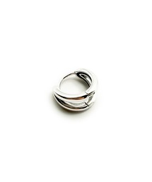 THEATER シアター ダブルリングクリッカーシルバーピアス