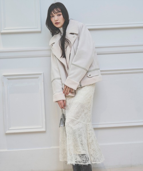 AND COUTURE(アンドクチュール)の「へアリーレースマーメイドスカート(スカート・レディース・ホワイト系その他/ブラック系その他・SMALL/MEDIUM)」の11枚目の写真