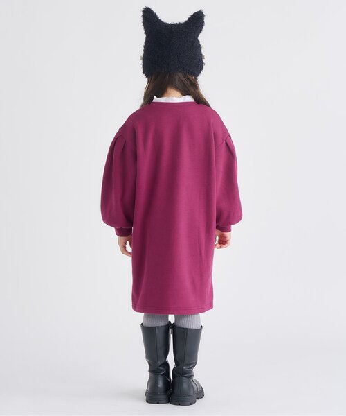 apres les cours(アプレレクール)の「【あったか】裏シャギーハートポケットワンピース_ジュニア対応(ワンピース・キッズ・ブラック/サックスブルー/ローズ・80/90/100/110/120/130/140)」の20枚目の写真