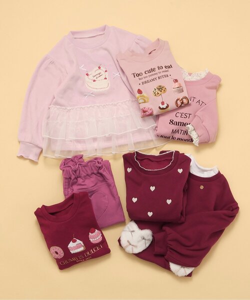 apres les cours(アプレレクール)の「【あったか】裏シャギーハートポケットワンピース_ジュニア対応(ワンピース・キッズ・ブラック/サックスブルー/ローズ・80/90/100/110/120/130/140)」の10枚目の写真