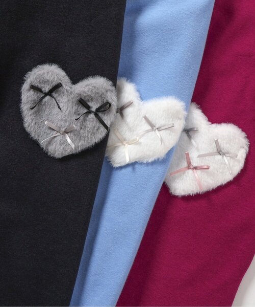 apres les cours(アプレレクール)の「【あったか】裏シャギーハートポケットワンピース_ジュニア対応(ワンピース・キッズ・ブラック/サックスブルー/ローズ・80/90/100/110/120/130/140)」の11枚目の写真