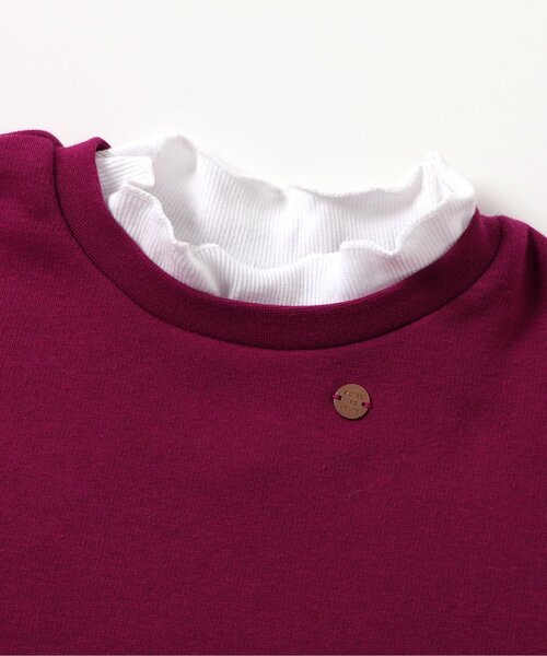 apres les cours(アプレレクール)の「【あったか】裏シャギーハートポケットワンピース_ジュニア対応(ワンピース・キッズ・ブラック/サックスブルー/ローズ・80/90/100/110/120/130/140)」の13枚目の写真