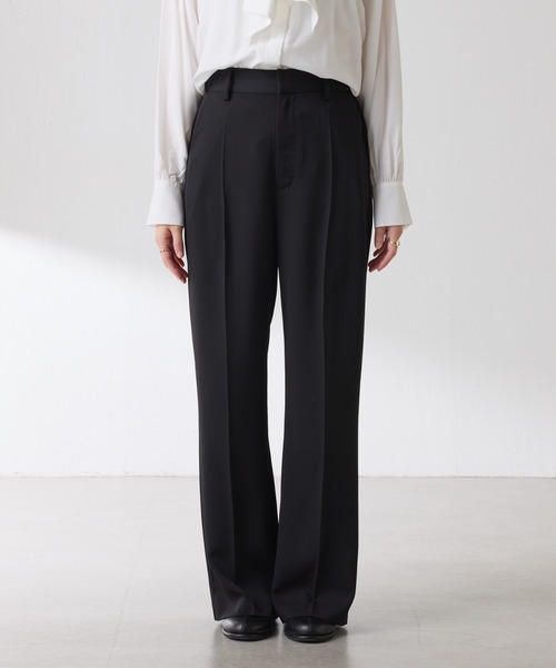 COLLAGE GALLARDAGALANTE(コラージュガリャルダガランテ)の「ツイルフレアパンツ/セットアップ可/セレモニー(その他パンツ・レディース・ブラック/ベージュ・0/1)」の15枚目の写真