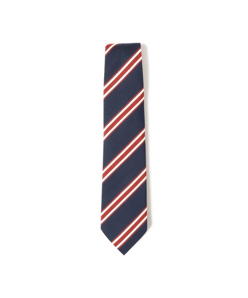 Seaward&stearn(シーワードスターン)の「Seaward & Stearn / シルクコットン ストライプ ネクタイ(ネクタイ・メンズ・ネイビー/グリーン系その他5・ONE SIZE)」の2枚目の写真
