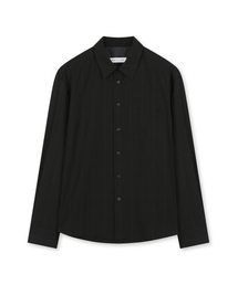 RELAXED CHECK SHIRT BLACK