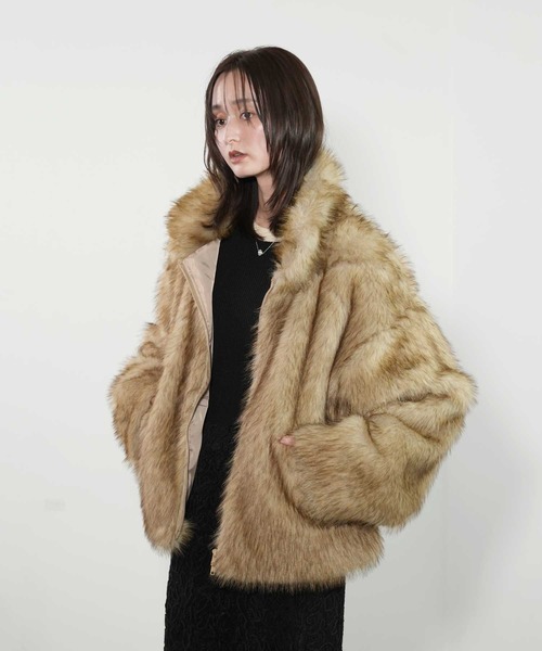 Bulue.(ブルー)の「【Bulue.】フェイクファーブルゾン(ブルゾン・レディース・ベージュ系その他/ブラウン系その他2/ブラウン系その他・FREE)」の8枚目の写真