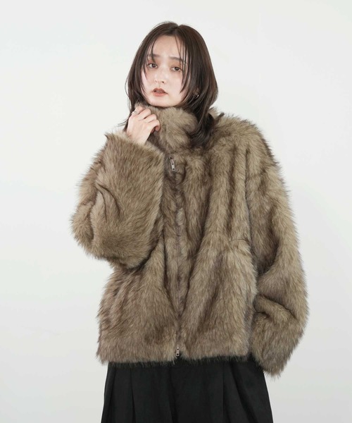 Bulue.(ブルー)の「【Bulue.】フェイクファーブルゾン(ブルゾン・レディース・ベージュ系その他/ブラウン系その他2/ブラウン系その他・FREE)」の21枚目の写真