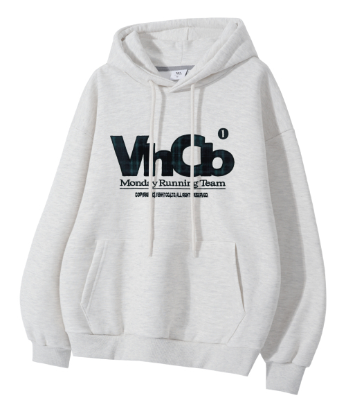 VENHIT（ベンヒット）の「MRTチェックアプリケフードパーカー_ブラック（パーカー・レディース・ブラック・MEDIUM/LARGE/X-LARGE/2XL）」の2枚目の写真