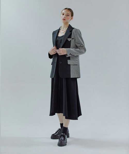 ETMON(エトモン)の「Two Button Single Jacket Mix Black(テーラードジャケット・レディース・その他・FREE)」の2枚目の写真