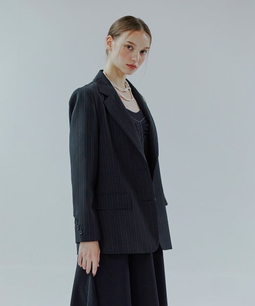 ETMON(エトモン)の「Two Button Single Jacket Mix Black(テーラードジャケット・レディース・その他・FREE)」の3枚目の写真