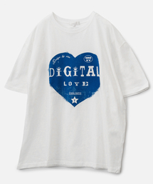 VASTIC（バスティック）の「デジタルラブTシャツ_ホワイト（Tシャツ/カットソー）」