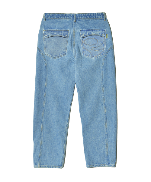 PIECEMAKER(ピースメーカー)の「DIVIDE STITCH BALLOON DENIM PANTS (LIGHT INDIGO)(デニムパンツ・レディース・その他・MEDIUM/LARGE)」の5枚目の写真