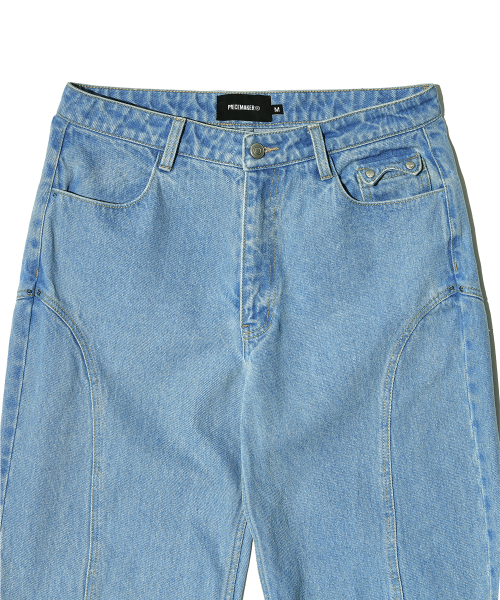 PIECEMAKER(ピースメーカー)の「DIVIDE STITCH BALLOON DENIM PANTS (LIGHT INDIGO)(デニムパンツ・レディース・その他・MEDIUM/LARGE)」の6枚目の写真