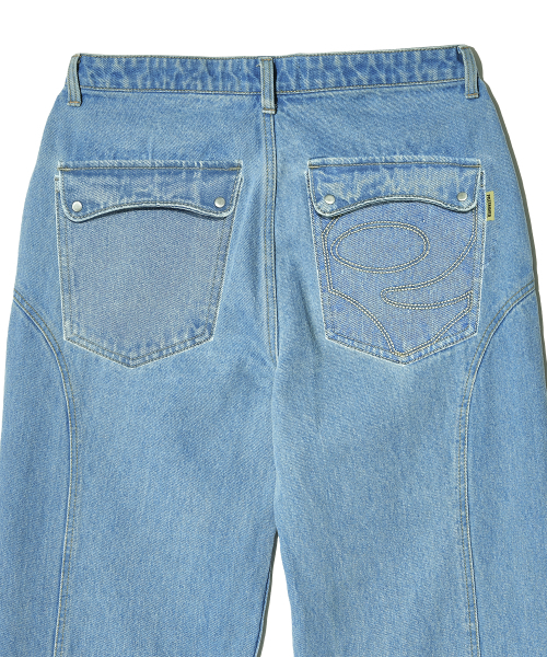 PIECEMAKER(ピースメーカー)の「DIVIDE STITCH BALLOON DENIM PANTS (LIGHT INDIGO)(デニムパンツ・レディース・その他・MEDIUM/LARGE)」の8枚目の写真