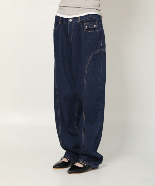 PIECEMAKER(ピースメーカー)の「DIVIDE STITCH BALLOON DENIM PANTS (LIGHT INDIGO)(デニムパンツ・レディース・その他・MEDIUM/LARGE)」の10枚目の写真