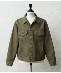 WAIPER.inc（ワイパーインク）の「WAIPER.inc イギリス軍 ヴィンテージ グリーンデニム トラッカージャケット バイオウォッシュ MADE OF “KAIHARA DENIM”【WP1084】（デニムジャケット）」