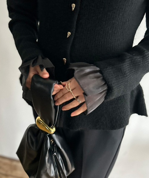 Kotoe(コトエ)の「オーガンジー シアーフリル シンプル付け袖(アームカバー・レディース・ホワイト/ブラック・FREE)」の8枚目の写真