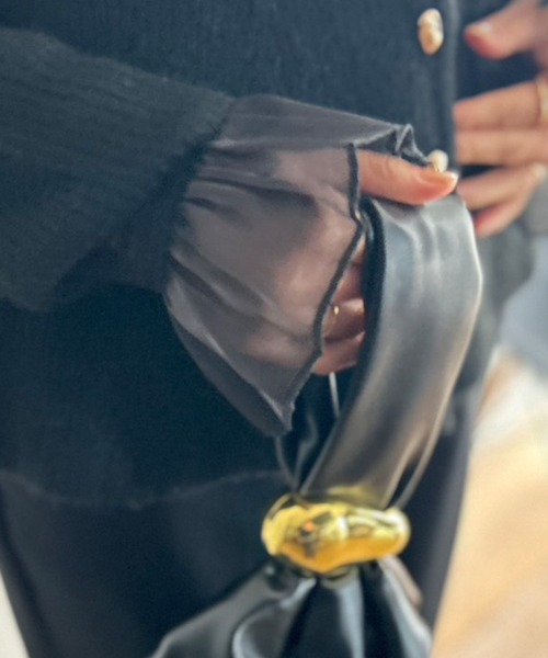 Kotoe(コトエ)の「オーガンジー シアーフリル シンプル付け袖(アームカバー・レディース・ホワイト/ブラック・FREE)」の10枚目の写真