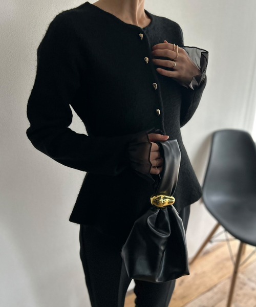 Kotoe(コトエ)の「オーガンジー シアーフリル シンプル付け袖(アームカバー・レディース・ホワイト/ブラック・FREE)」の12枚目の写真