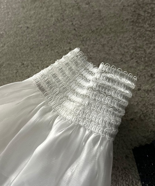 Kotoe(コトエ)の「オーガンジー シアーフリル シンプル付け袖(アームカバー・レディース・ホワイト/ブラック・FREE)」の18枚目の写真