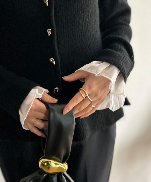 Kotoe(コトエ)の「オーガンジー シアーフリル シンプル付け袖(アームカバー・レディース・ホワイト/ブラック・FREE)」の3枚目の写真