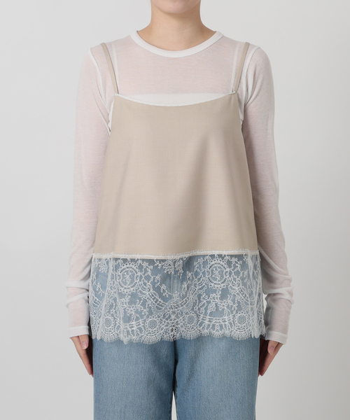 新品未使用タグ付 IENA ヘムレースキャミソール 新品未使用タグ付 IENA ヘムレースキャミソール 追加予約》レースヘム