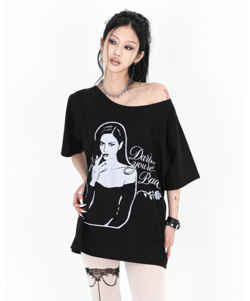 DARLING, YOU'RE BAD(ダーリンユーアーバッド)の「SMOKING ROSE TEE #BLACK(Tシャツ/カットソー・レディース・その他・FREE)」の1枚目の写真