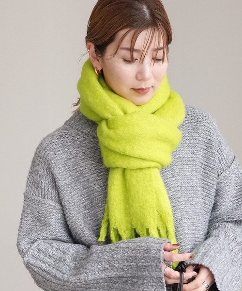 reca（レカ）の「ビッグフリンジストール（ストール/ショール・レディース・オレンジ/アイボリー/ブルー/グレー/ライム・ONE SIZE）」の14枚目の写真