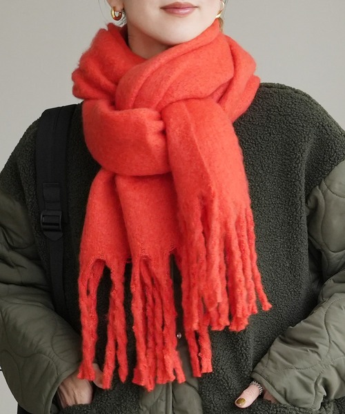 reca（レカ）の「ビッグフリンジストール（ストール/ショール・レディース・オレンジ/アイボリー/ブルー/グレー/ライム・ONE SIZE）」の20枚目の写真