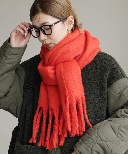 reca（レカ）の「ビッグフリンジストール（ストール/ショール・レディース・オレンジ/アイボリー/ブルー/グレー/ライム・ONE SIZE）」の22枚目の写真