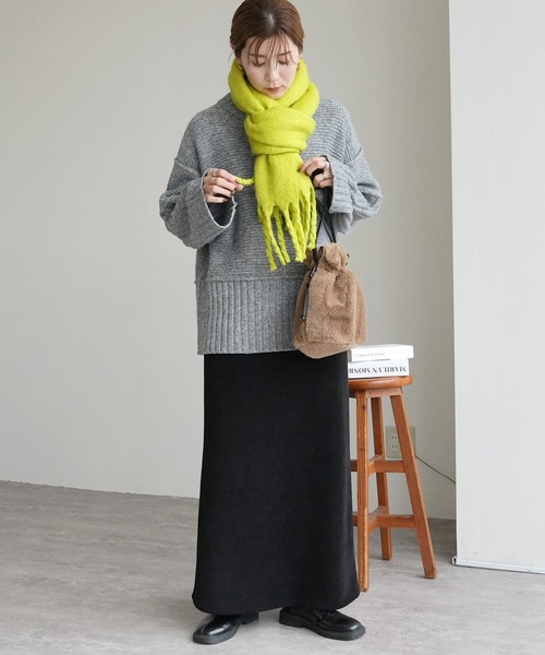 reca（レカ）の「ビッグフリンジストール（ストール/ショール・レディース・オレンジ/アイボリー/ブルー/グレー/ライム・ONE SIZE）」の16枚目の写真