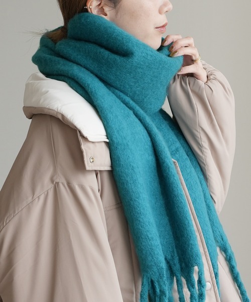 reca（レカ）の「ビッグフリンジストール（ストール/ショール・レディース・オレンジ/アイボリー/ブルー/グレー/ライム・ONE SIZE）」の17枚目の写真