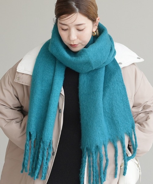 reca（レカ）の「ビッグフリンジストール（ストール/ショール・レディース・オレンジ/アイボリー/ブルー/グレー/ライム・ONE SIZE）」の19枚目の写真