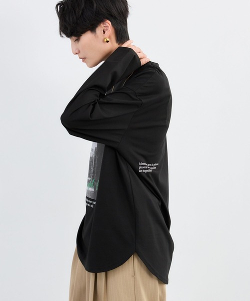 BARNYARDSTORM(バンヤードストーム)の「BARNYARDSTORM / フォトプリントロゴロンT / マシンウォッシャブル(Tシャツ/カットソー・レディース・ブラック/ホワイト・FREE)」の9枚目の写真