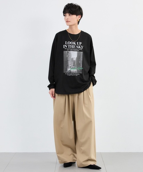 BARNYARDSTORM(バンヤードストーム)の「BARNYARDSTORM / フォトプリントロゴロンT / マシンウォッシャブル(Tシャツ/カットソー・レディース・ブラック/ホワイト・FREE)」の11枚目の写真