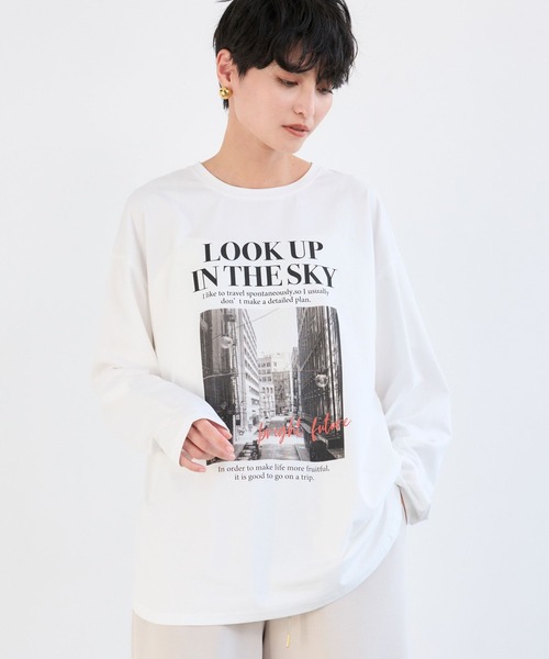 BARNYARDSTORM(バンヤードストーム)の「BARNYARDSTORM / フォトプリントロゴロンT / マシンウォッシャブル(Tシャツ/カットソー・レディース・ブラック/ホワイト・FREE)」の14枚目の写真