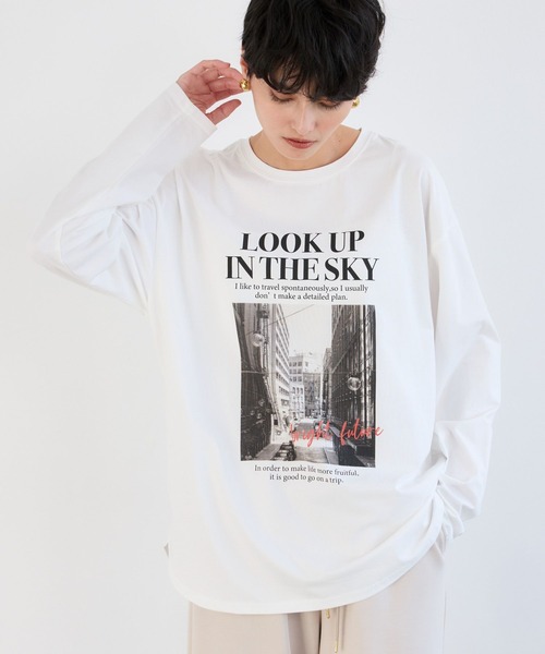 BARNYARDSTORM(バンヤードストーム)の「BARNYARDSTORM / フォトプリントロゴロンT / マシンウォッシャブル(Tシャツ/カットソー・レディース・ブラック/ホワイト・FREE)」の4枚目の写真