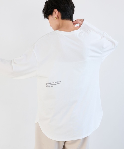 BARNYARDSTORM(バンヤードストーム)の「BARNYARDSTORM / フォトプリントロゴロンT / マシンウォッシャブル(Tシャツ/カットソー・レディース・ブラック/ホワイト・FREE)」の6枚目の写真