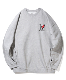 LENGAGEMENT（ランガージュマン）の「ノボンダル アイラブスイム オーバーサイズ ポケット スウェット [グレー]（スウェット）」