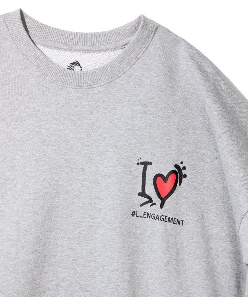 LENGAGEMENT（ランガージュマン）の「ノボンダル アイラブスイム オーバーサイズ ポケット スウェット [グレー]（スウェット・メンズ・その他・X-LARGE/XX-LARGE）」の4枚目の写真