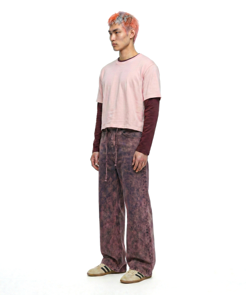 C WEAR BY THE GENIUS(シーウェアバイザジーニアス)の「メンズクロップTシャツライトピンク(Tシャツ/カットソー・メンズ・その他・MEDIUM/LARGE/X-LARGE/SMALL/XX-LARGE)」の5枚目の写真