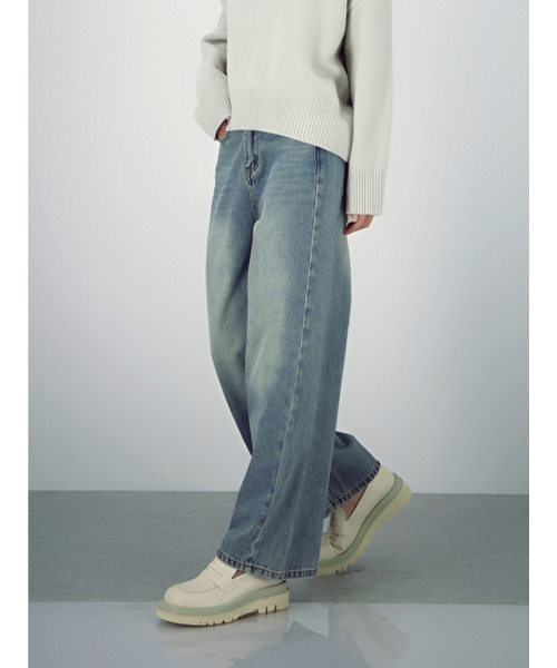 ACUD(アクド)の「Structure Washing Denim(デニムパンツ・レディース・スカイブルー・MEDIUM/SMALL)」の6枚目の写真