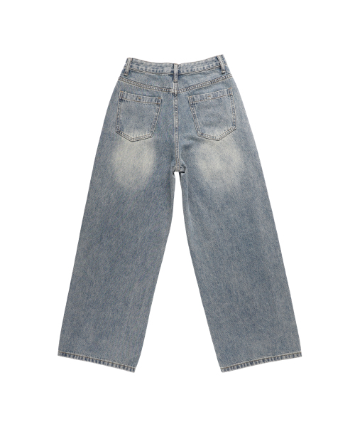 ACUD(アクド)の「Structure Washing Denim(デニムパンツ・レディース・スカイブルー・MEDIUM/SMALL)」の2枚目の写真