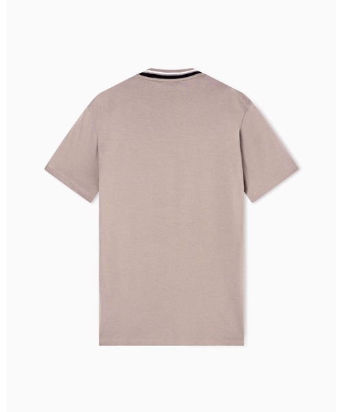 ARMANI EXCHANGE(アルマーニエクスチェンジ)の「【A|X アルマーニ エクスチェンジ】AXロゴ リブドネック 半袖Tシャツ/REGULAR(Tシャツ/カットソー・メンズ・グレイッシュベージュ/ブラック・LARGE/MEDIUM/SMALL/X-LARGE/XX-LARGE/X-SMALL)」の4枚目の写真