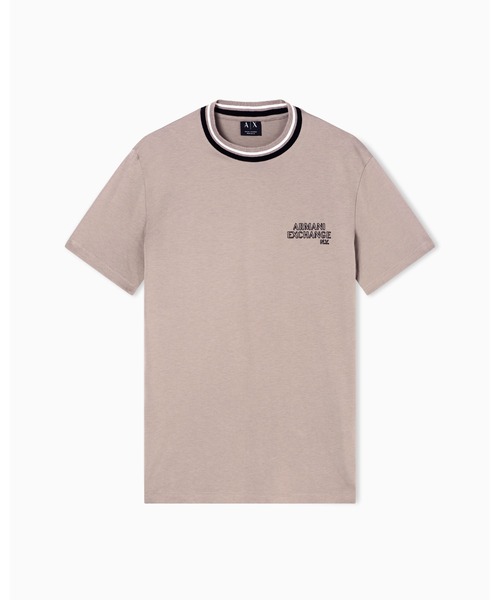 ARMANI EXCHANGE(アルマーニエクスチェンジ)の「【A|X アルマーニ エクスチェンジ】AXロゴ リブドネック 半袖Tシャツ/REGULAR(Tシャツ/カットソー・メンズ・グレイッシュベージュ/ブラック・LARGE/MEDIUM/SMALL/X-LARGE/XX-LARGE/X-SMALL)」の6枚目の写真