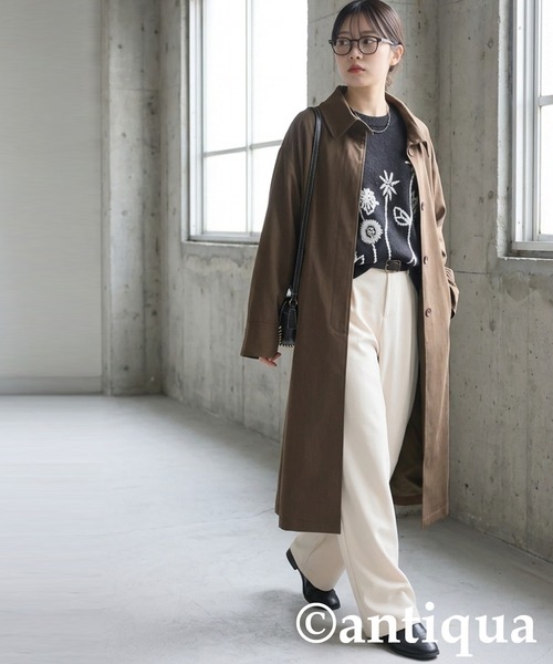 antiqua(アンティカ)の「花柄 刺繍ニット(ニット/セーター・レディース・グレー/ブラック・ONESIZE)」の9枚目の写真