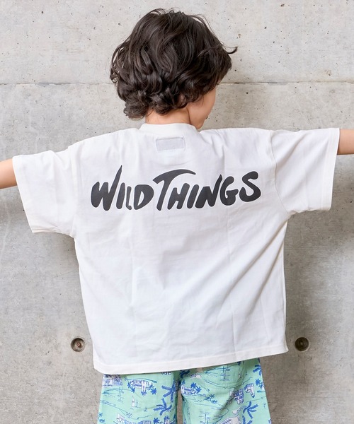 MARKEY'S(マーキーズ)の「【WILD THINGS】別注プリントTee(Tシャツ/カットソー・キッズ・ブラック/オフホワイト・90/100/110/120/130/140/150)」の1枚目の写真
